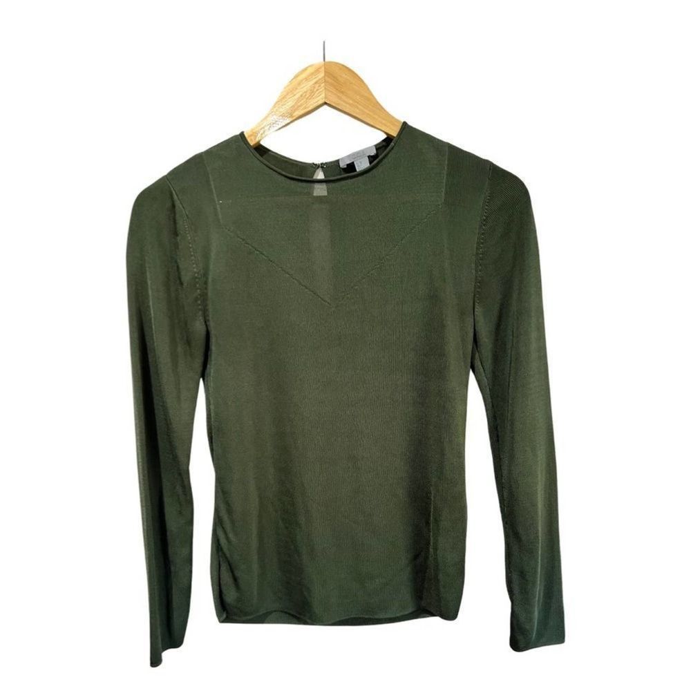 COS hunter green  rayon blouse size XS